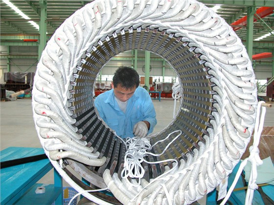 Stator winding embedding